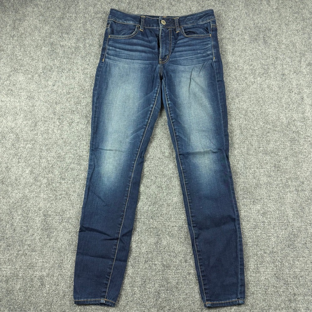 American Eagle Hi-Rise Jegging Womens 6 Blue Super Stretch Denim Skinny Jeans